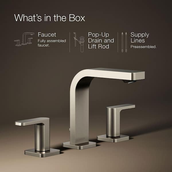 KOHLER Parallel 8 in. Widespread 2-Handle Bathroom Faucet in