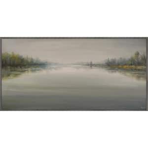 "Placid and Tranquil" by Marmont Hill Floater Framed Canvas Nature Art Print 22.5 in. x 45 in.
