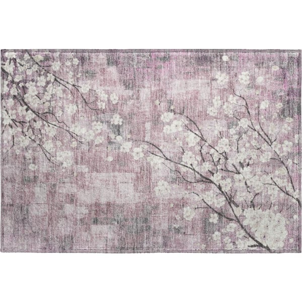 Mayfield Premium Machine Washable Abstract AMF2248 Blush 2 ft. x 3 ft. Accent Rug