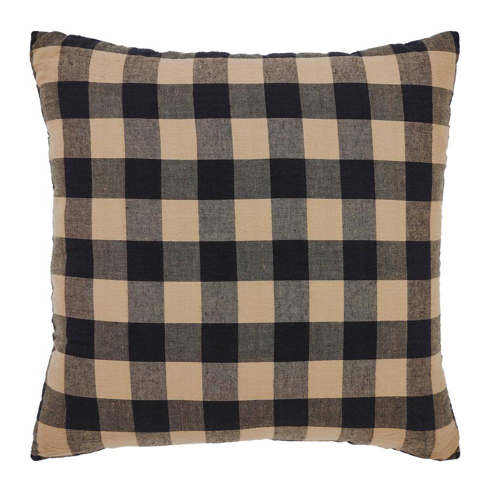 Rustic Beige Cotton Square Throw Pillow with Wreath Design