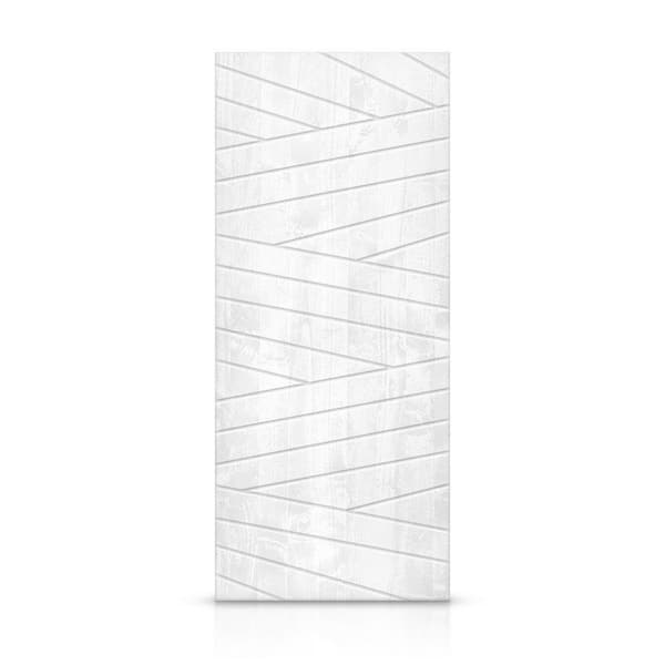 CALHOME 42 in. x 80 in. Hollow Core White Stained Pine Wood Interior Door Slab