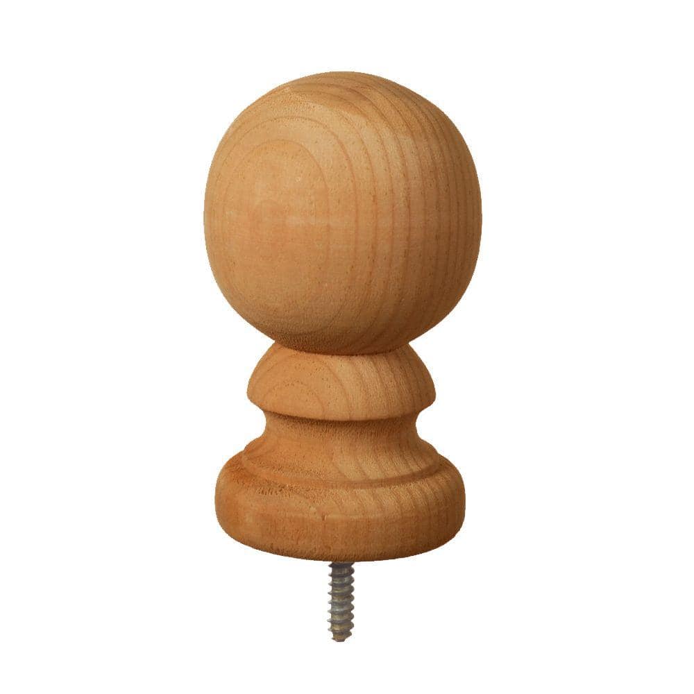4 in. x 4 in. Pressure-Treated Cedar-Tone Pine Ball Top Finial (6-Pack) price history on PriceWatchPro