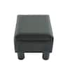 HOMCOM Black Modern Upholstered Ottoman Footrest 02-0239 - The Home Depot