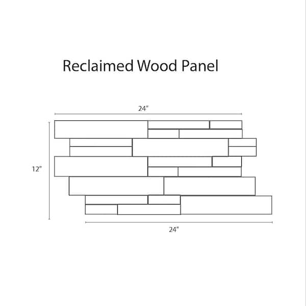 Realstone Systems Reclaimed Wood 1/2 in. x 24 in. x 12 in. Multi