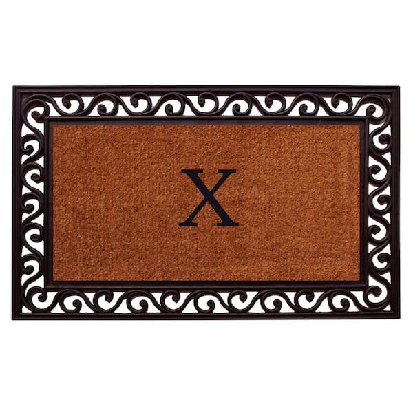 Letter X Home & More 100061830X Rembrandt Monogram Doormat 