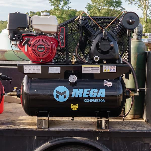 Mega Compressor 30 Gal. 13 HP 175 PSI Gas Truck Mount Air