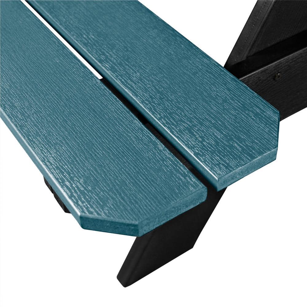 Shale and Black Eco-friendly Synthetic Wood Outdoor Picnic Table