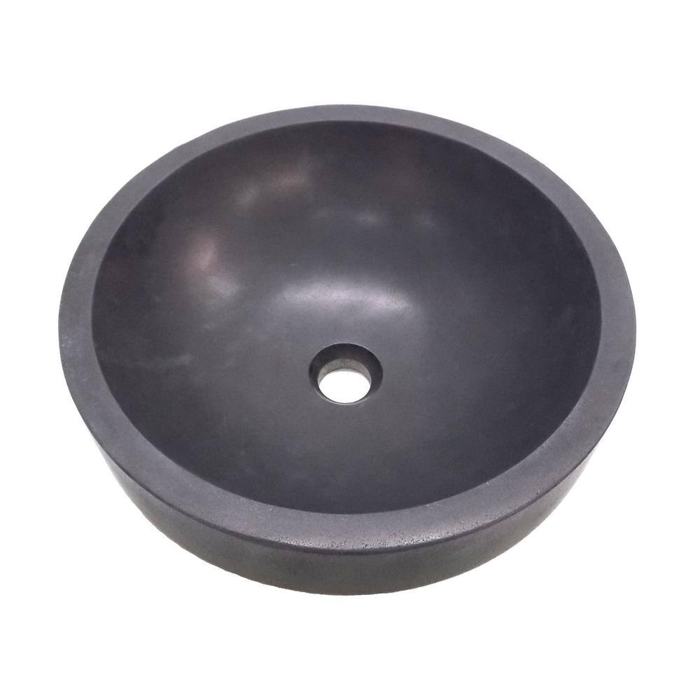 Eden 17'' Black Lava Stone Undermount Circular Sink