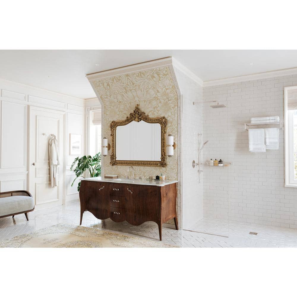 Elegant Transitional 16" Widespread Polished Nickel Faucet