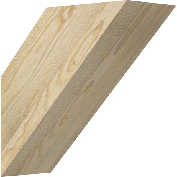 Ekena Millwork 6"W x 14"D x 14"H Traditional Rough Sawn Knee Brace, Douglas Fir