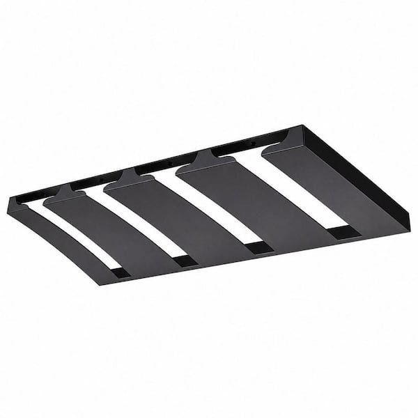 4 Row Matte Black Screw Mount Wine Glass Holder Under Shelf, Stainless Steel Stemware Rack for Kitchen Bar Restaurant