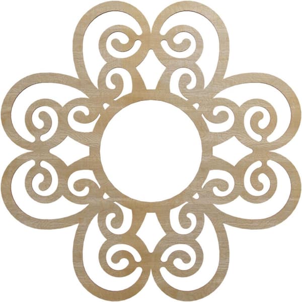 Ekena Millwork 0.25 in. x 7.5 in. x 22 in. Wood Medallion Moulding