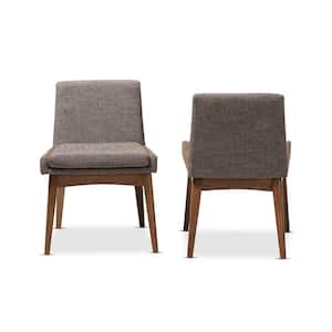 Nexus Gray Fabric Upholstered Dining Chairs (Set of 2)