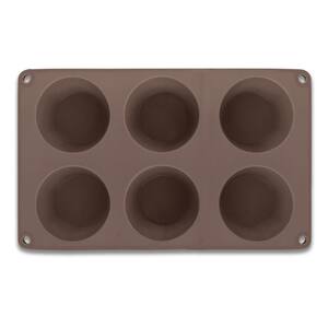 6-Cup Muffin Baking Pan Durable Silicone. BPA Free, Heat Resistant, Dishwasher Safe. Florina (11 x 6 in)