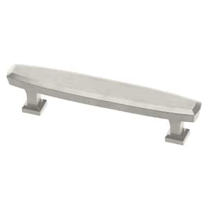 Beveled 3-3/4 in. (96 mm) Classic Satin Nickel Cabinet Drawer Bar Pull