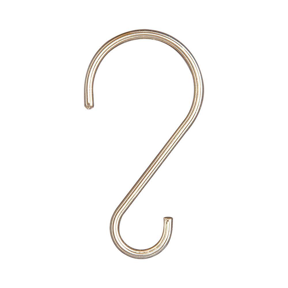 Rustproof Brushed Nickel Zinc Shower Curtain Hooks, Set of 12