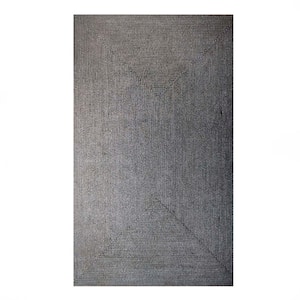 Braided Slate 3 ft. x 5 ft. Solid Indoor/Outdoor Area Rug