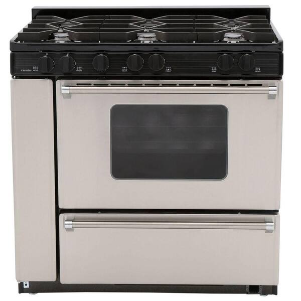 Premier ProSeries 36 in. 3.91 cu. ft. Battery Spark Ignition Gas Range in Stainless Steel