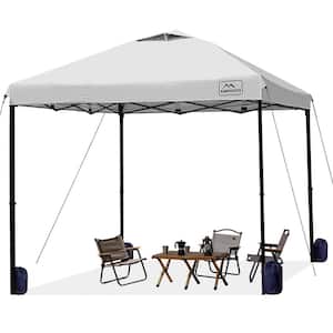 10 x 10 ft. Pop Up Commercial Canopy Tent - Waterproof and Portable Outdoor Shade with Adjustable Legs in White