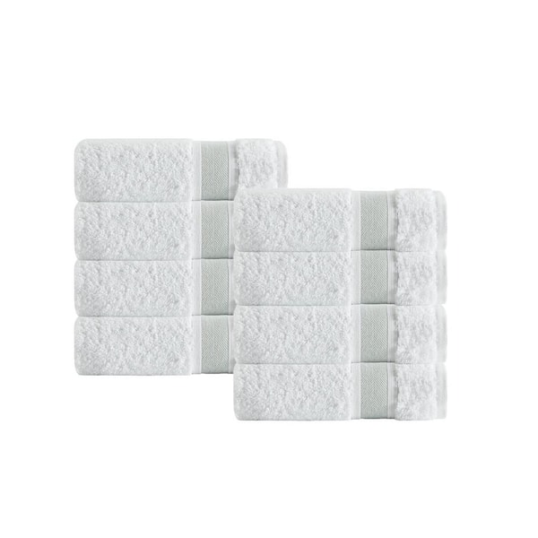 Unbranded Unique 8-Piece Green Turkish Cotton Wash Towels