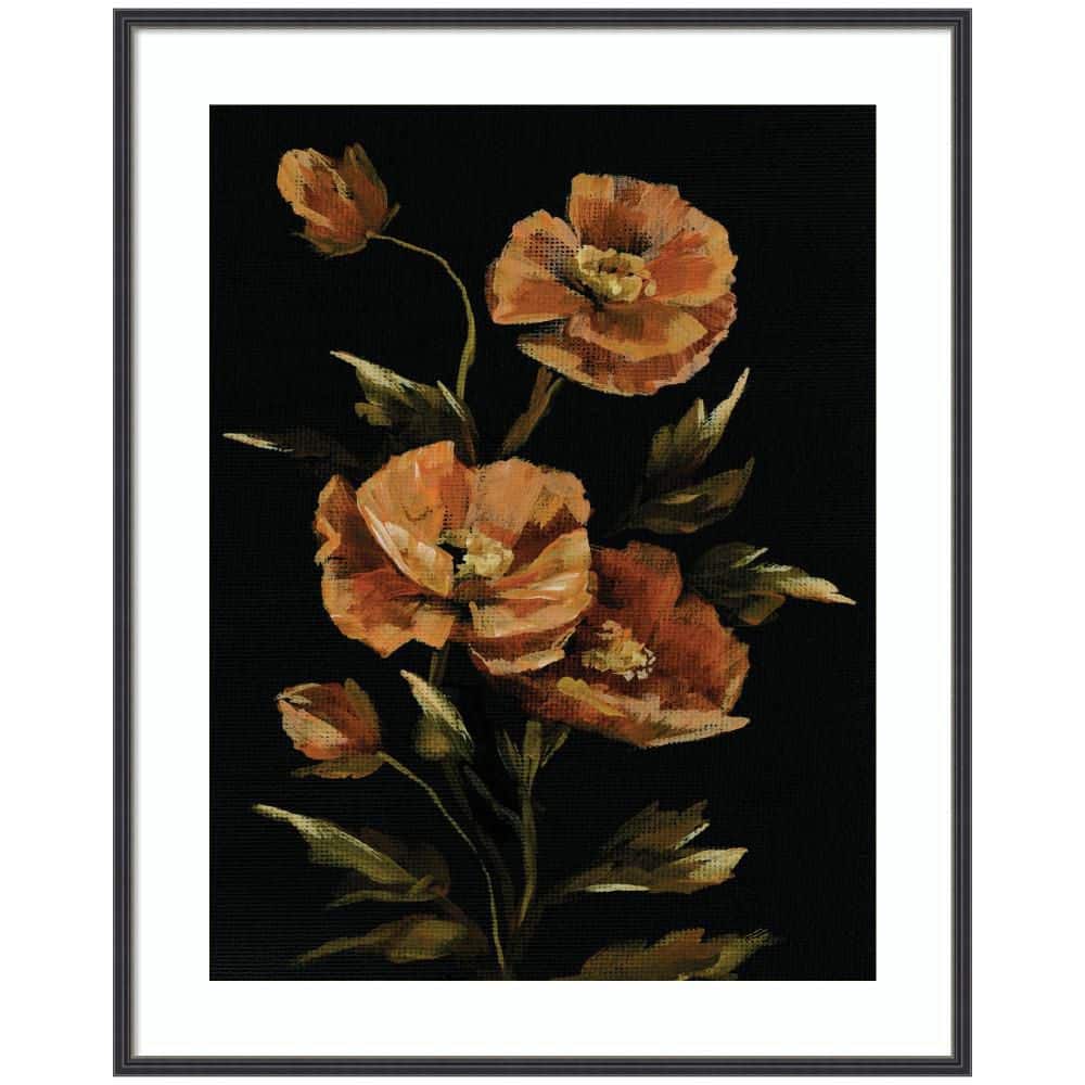 "Stylish ""Moody Floral 6"" by Annie Quigley Flowers Framed Art Print 41 in. x 33 in." price history on PriceWatchPro