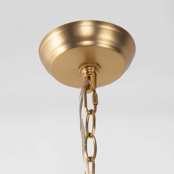 Briignite 8-Light Gold Candle Empire Chandelier Dimmable with No