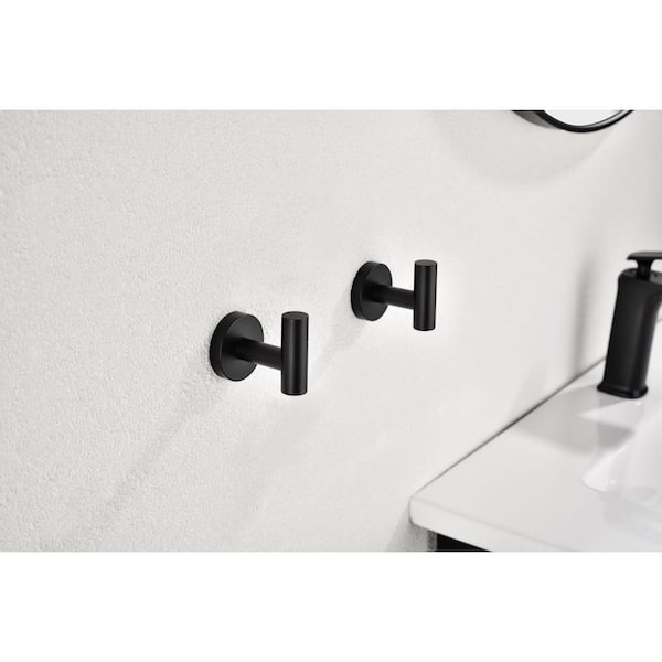 Bathroom Towel Hook No Drill Robe Hook Shower Kitchen Wall Hanging Hooks  Wall Mount (1 Pack) Matt Sliver 
