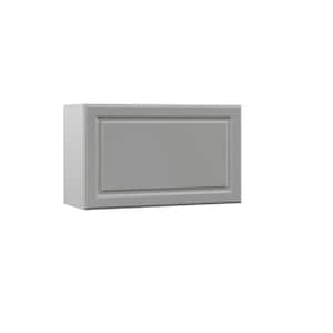Designer Series Elgin Assembled 30x18x12 in. Wall Lift Up Door Kitchen Cabinet in Heron Gray