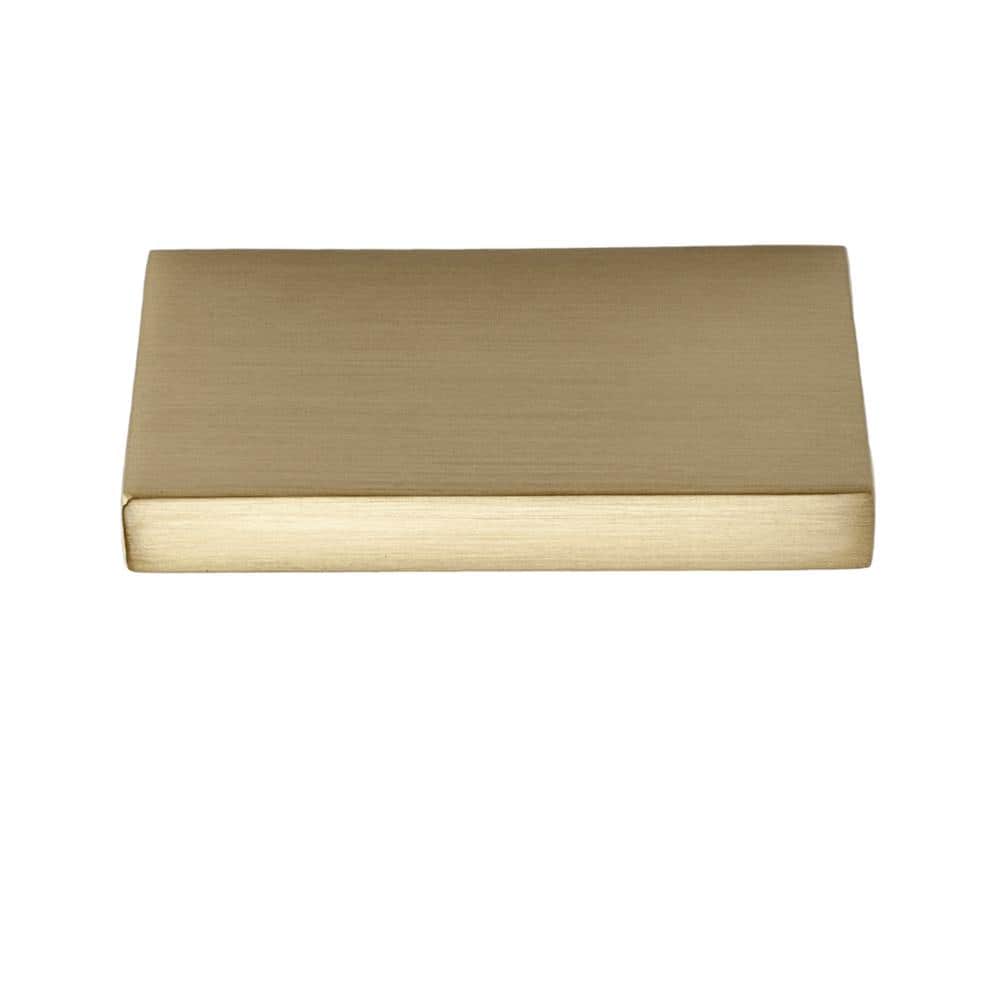 Ethan Brushed Brass Rectangular Finger Pull with Mounting Hardware