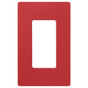 Claro 1 Gang Wall Plate for Decorator/Rocker Switches, Satin, Hot (SC-1-HT) (1-Pack)
