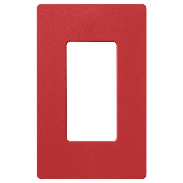 Lutron Claro 1 Gang Wall Plate for Decorator/Rocker Switches, Satin, Hot (SC-1-HT) (1-Pack)