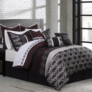 Multi-Colored Graphic King Polyester Comforter Only