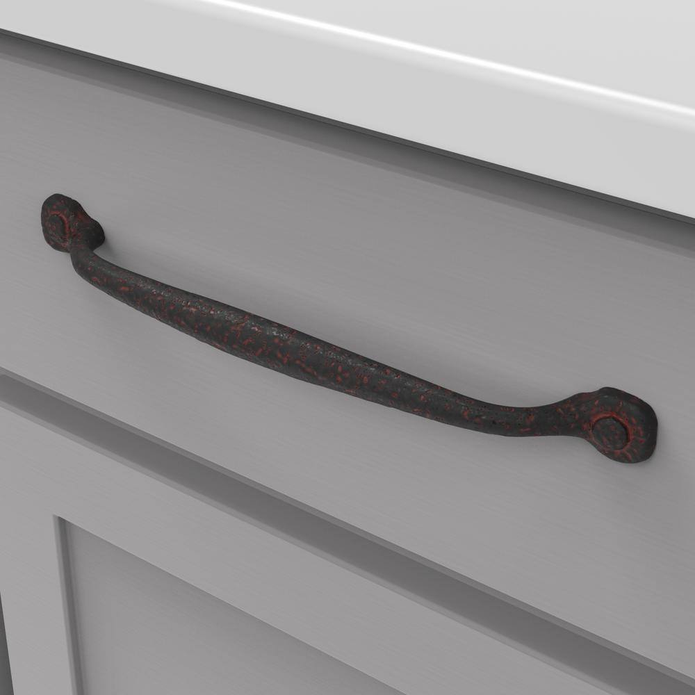 Refined Rustic Matte Black Iron Cabinet Bar Pull Handle