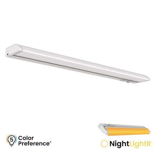 ETI LIGHTING NEXUS 24 in. Plug-in Adjustable Lens Night Light Mode White Integrated LED Linkable Under Cabinet Light Selectable CCT