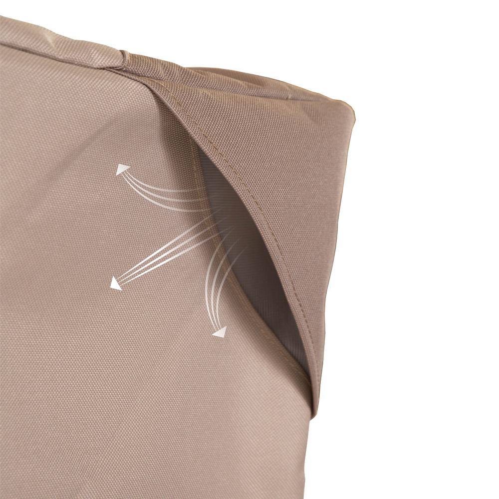 Beige Heavy-Duty Weather-Resistant Patio Swivel Lounge Chair Cover Set