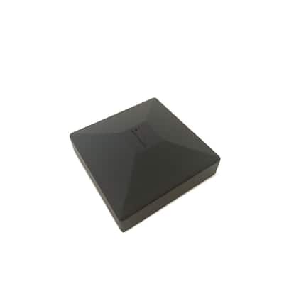 Athens Black Polymer Pressed Dome Fence Post Cap for 2x2 in. Nominal Post