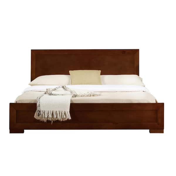 Reviews for Camden Isle Trent Dark Wood Walnut King Wooden Platform Bed ...