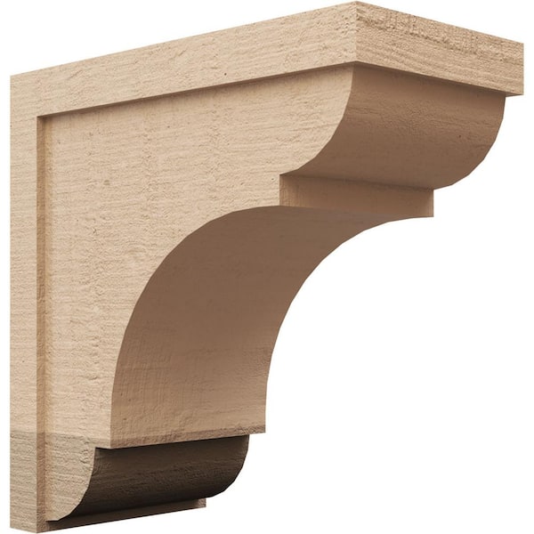 Ekena Millwork 11-in. x 22-in. x 22-in. Series 1 Classic Bryant Rough Cedar Woodgrain Timberthane Polyurethane Corbel, Primed Tan