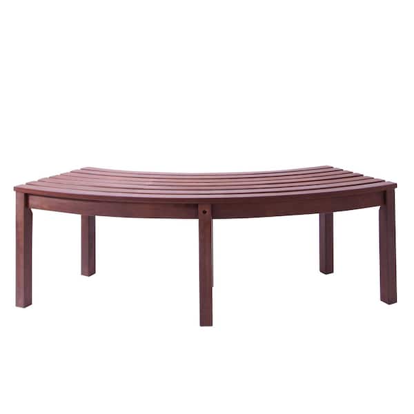 Cambridge Casual Cambridge Casual Dallas Brown Wood Curved Outdoor Backless Bench