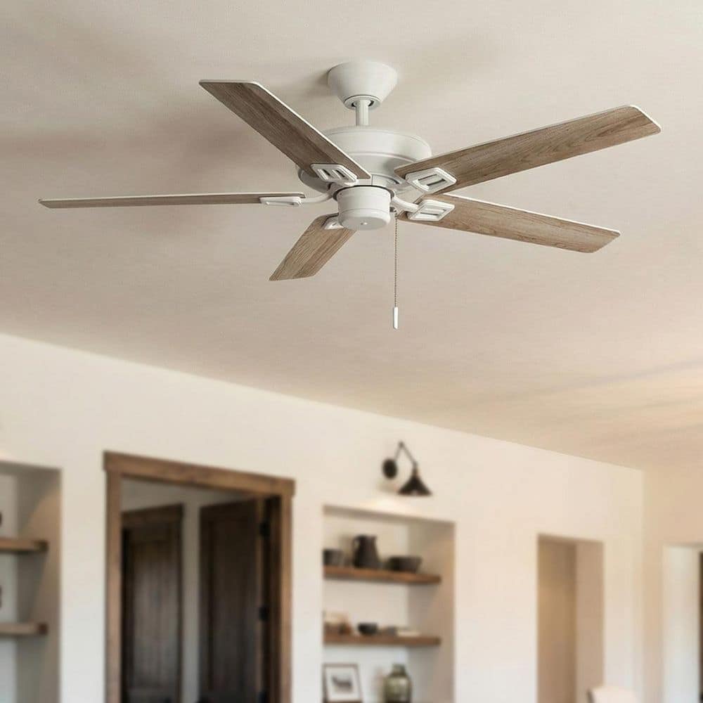 Hampton Bay Bayfield 52 in. Indoor Matte White Dry Rated Downrod