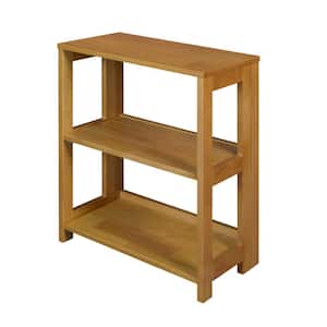 Nemus 28 in. H Medium Oak Wood 2-Shelf High Folding Standard Bookcase