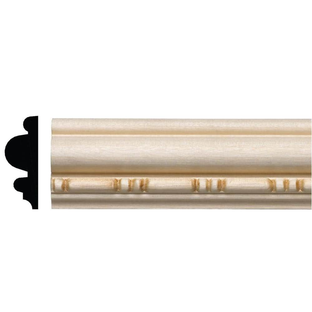 Ornamental Mouldings 15/32 in. x 1-5/16 in. x 96 in. White Hardwood ...