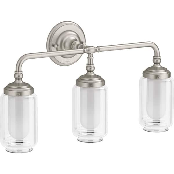 Artifacts 3-Light Brushed Nickel Wall Sconce