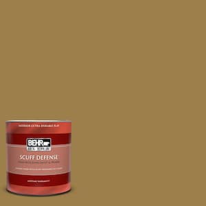 Glidden Premium 1 gal. PPG1107-6 Glorious Gold Flat Interior Latex Paint  PPG1107-6P-01F - The Home Depot