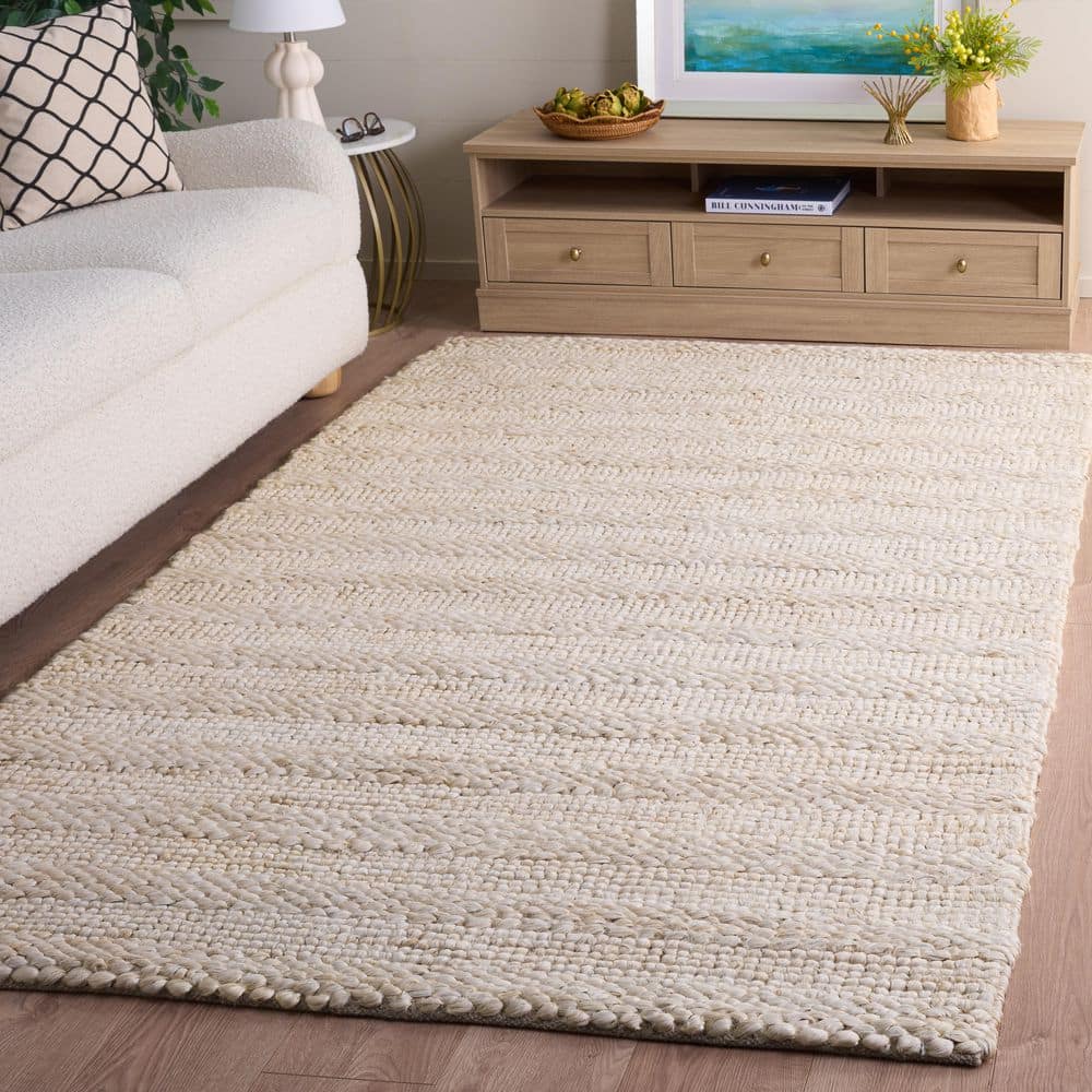 Natural Fiber 4 ft. x 6 ft. Bleach Woven Striped Area Rug price history on PriceWatchPro