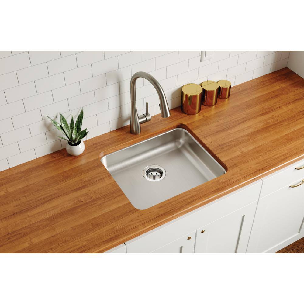 Lustertone Classic Stainless Steel Single Bowl Undermount Sink