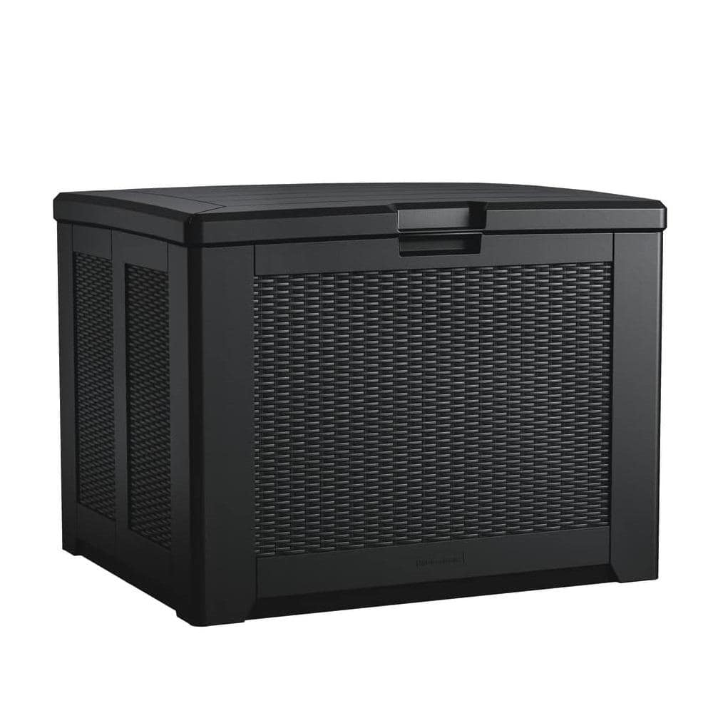 74-Gallon 33.5 x 27.5 x 25.5 in. Black Medium Resin Outdoor Storage Deck Bo
