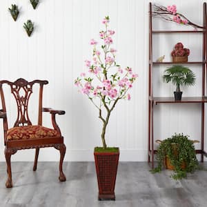 5 ft. Cherry Blossom Artificial Tree in Decorative Planter