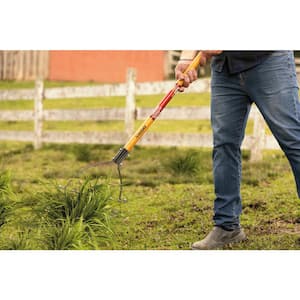 30 in. Short Wood Handle Double Blade Weed Cutter