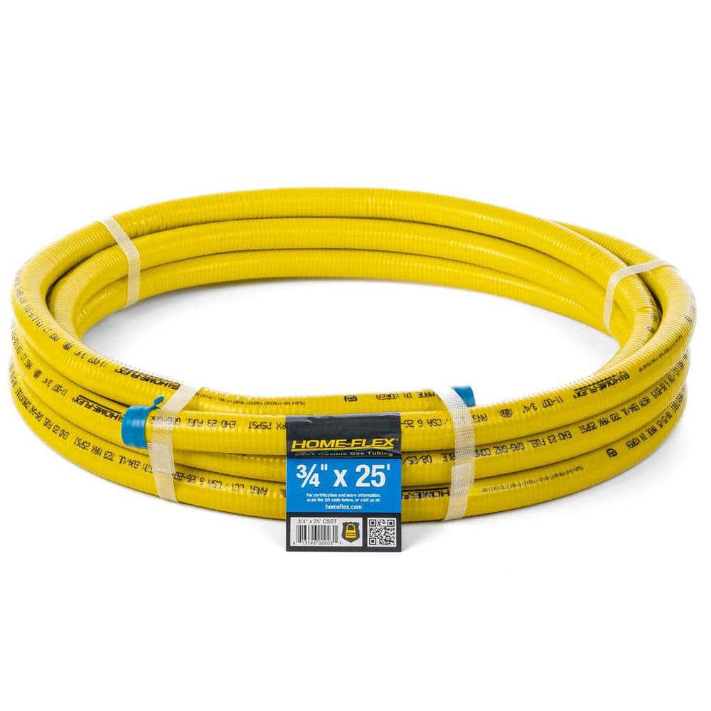 HOME-FLEX - 3/4 in. CSST x 25 ft. Corrugated Stainless Steel Tubing